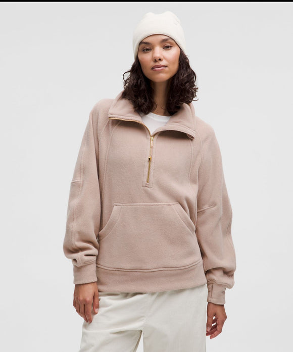 Scuba oversized funnel neck half zip