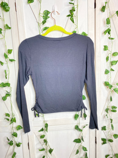 Side-cinch ribbed cardigan*SIZE  4🍋