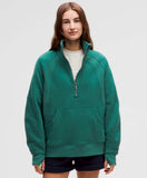 Scuba Oversized Funnel Neck Half Zip *Long