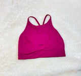 Flow Y Wrap-Front High-Neck Bra