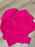 Scuba oversized half- zip hoodie *SIZE M/L