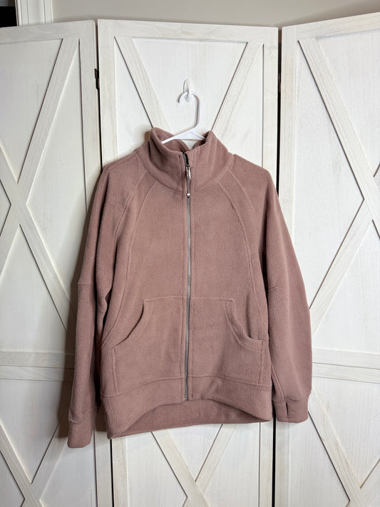 Scuba Stretch fleece funnel zip up *SIZE XS