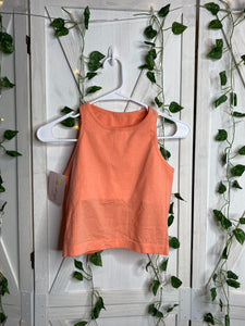Ebb to Street Cropped Racerback Tank Top  *SIZE 6