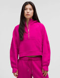 scuba oversized half-zip hoodie