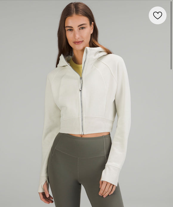 scuba cropped hoodie full-zip