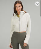 scuba cropped hoodie full-zip