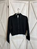 Bubble knit zip-up