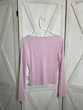 Modal silk blend v-neck long sleeve