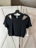 Shoulder cut out tee