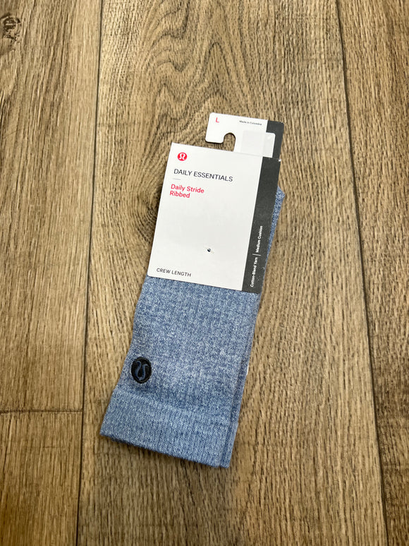 Daily stride ribbed crew socks