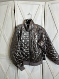 LAB Metallic Quilted Bomber Jacket