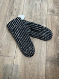 Textured Fleece-Lined Knit Mittens