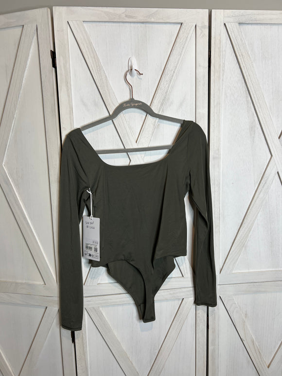 Nulu square neck long sleeve bodysuit