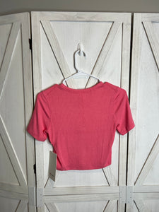 Hold tight straight hem cropped T-shirt *SIZE 6