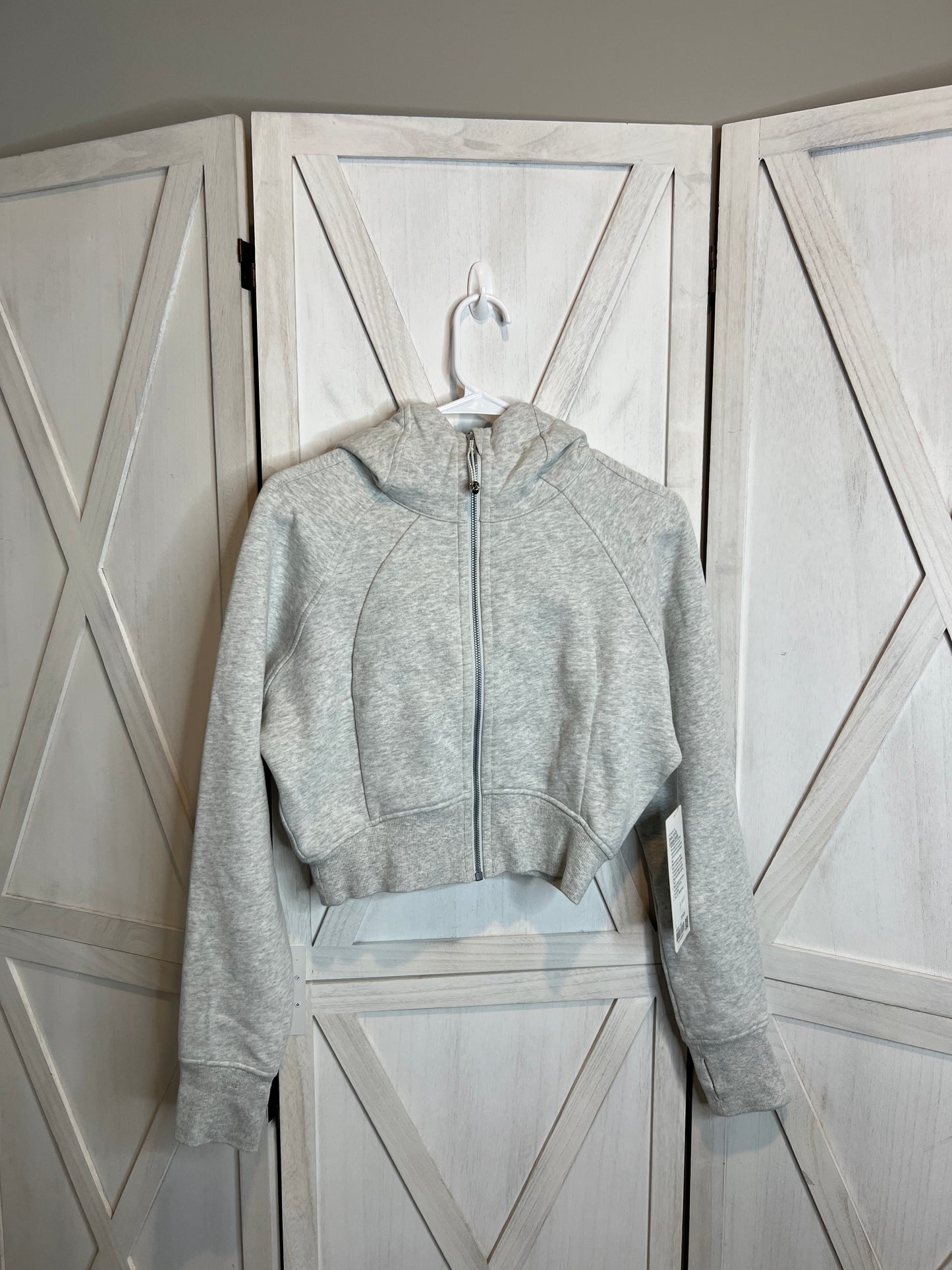 Scuba full zip cropped hoodie*SIZE 4•6•8