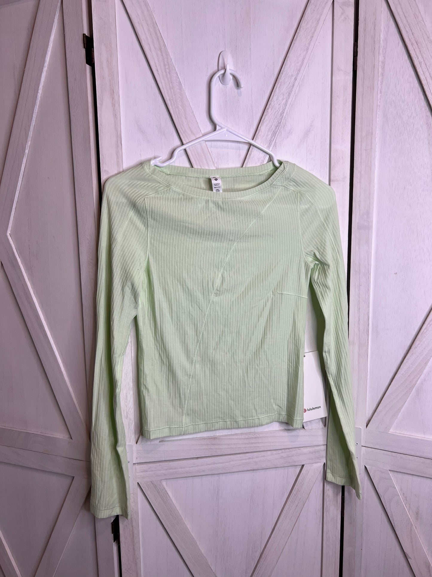 Asymmetrical Ribbed Cotton Long Sleeve *SIZE XS