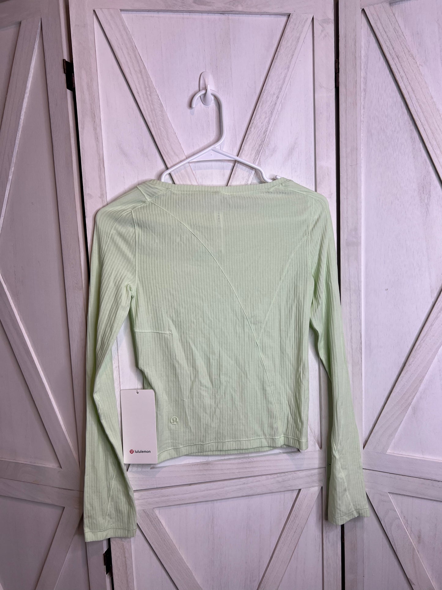 Asymmetrical Ribbed Cotton Long Sleeve *SIZE XS