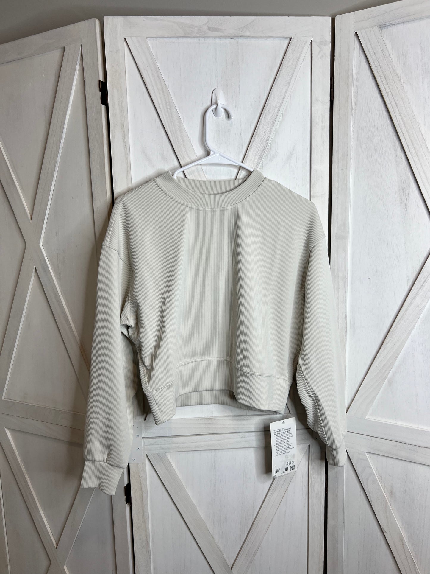 Perfectly Oversized Ribbed Crop Crew *SIZE 0